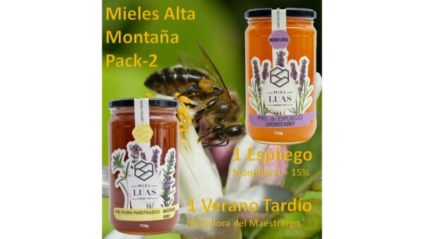 Pack Miel Alta Montaña Espliego y Verano Tardio 750g